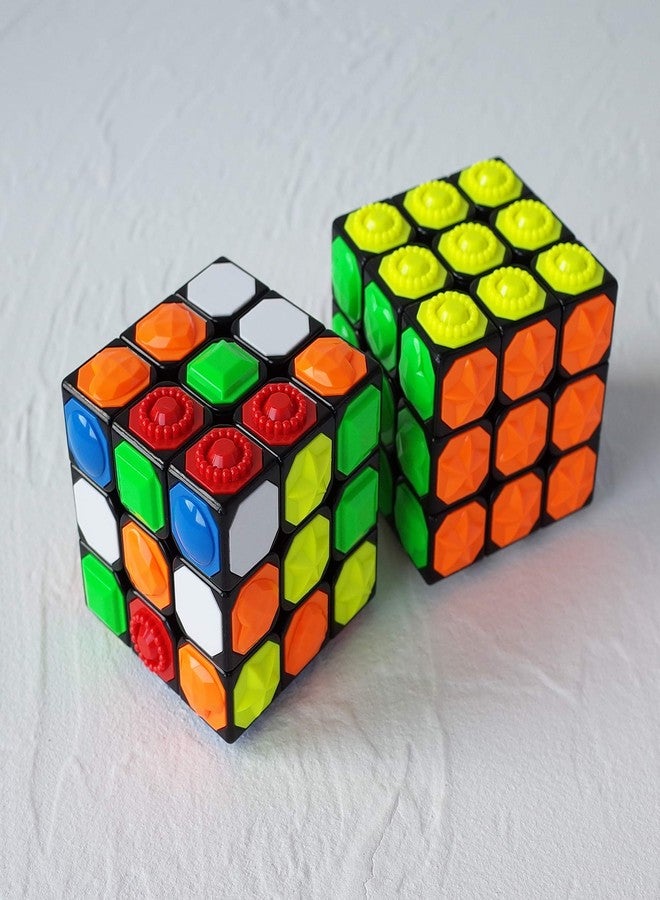 FOIBURELY 3X3x3 Magic Cube Tactile Cube for Blind 3D Embossed Braille Fingerprint Speed Cube - Image 4